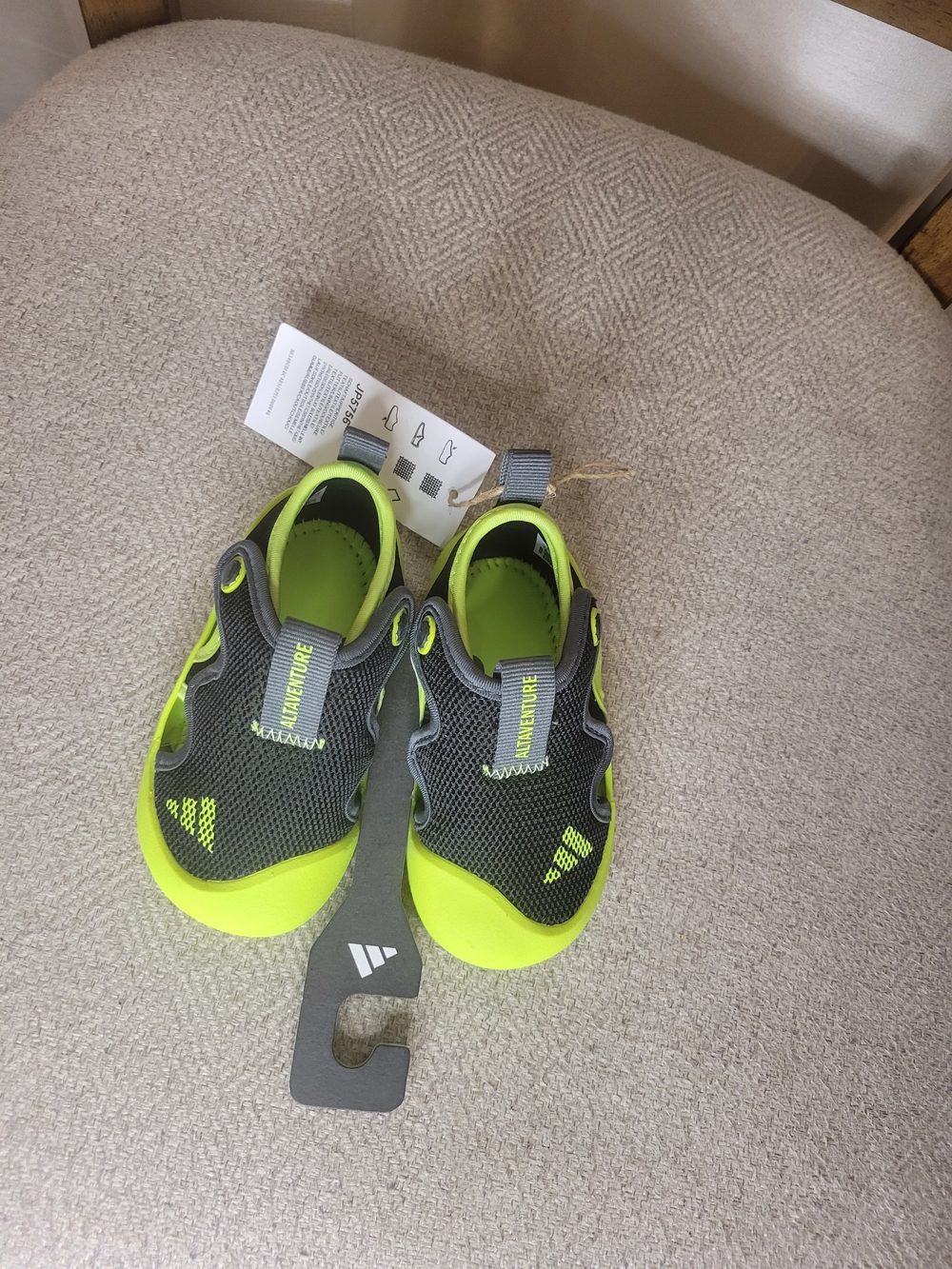 ADIDAS Neon Green and Black Toddler Water Shoes - Picture 7 of 8